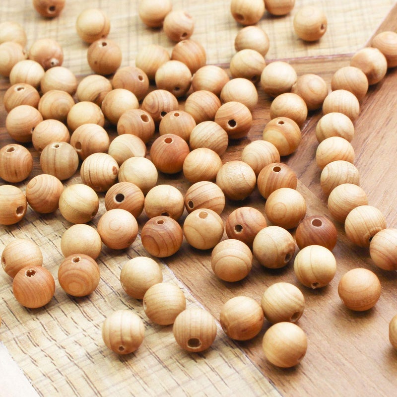 Prometis 500pcs 8mm Natural Sandalwood Round Beads Gorgeous Craft Handmade Polished Spacer Mala Pray Beads with Elastic Cord for Bracelets DIY Rosary Tasbih Jewelry Making - Image 2